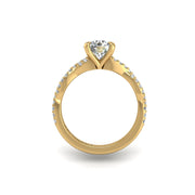 Love Helix Twisted Ring - Diamond Round