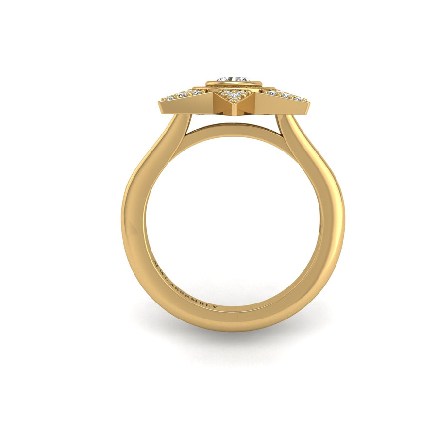 Starstruck Twinkling Star Ring - Diamond Round