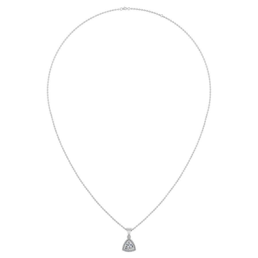 Divine Halo Pendant - Diamond Trillion