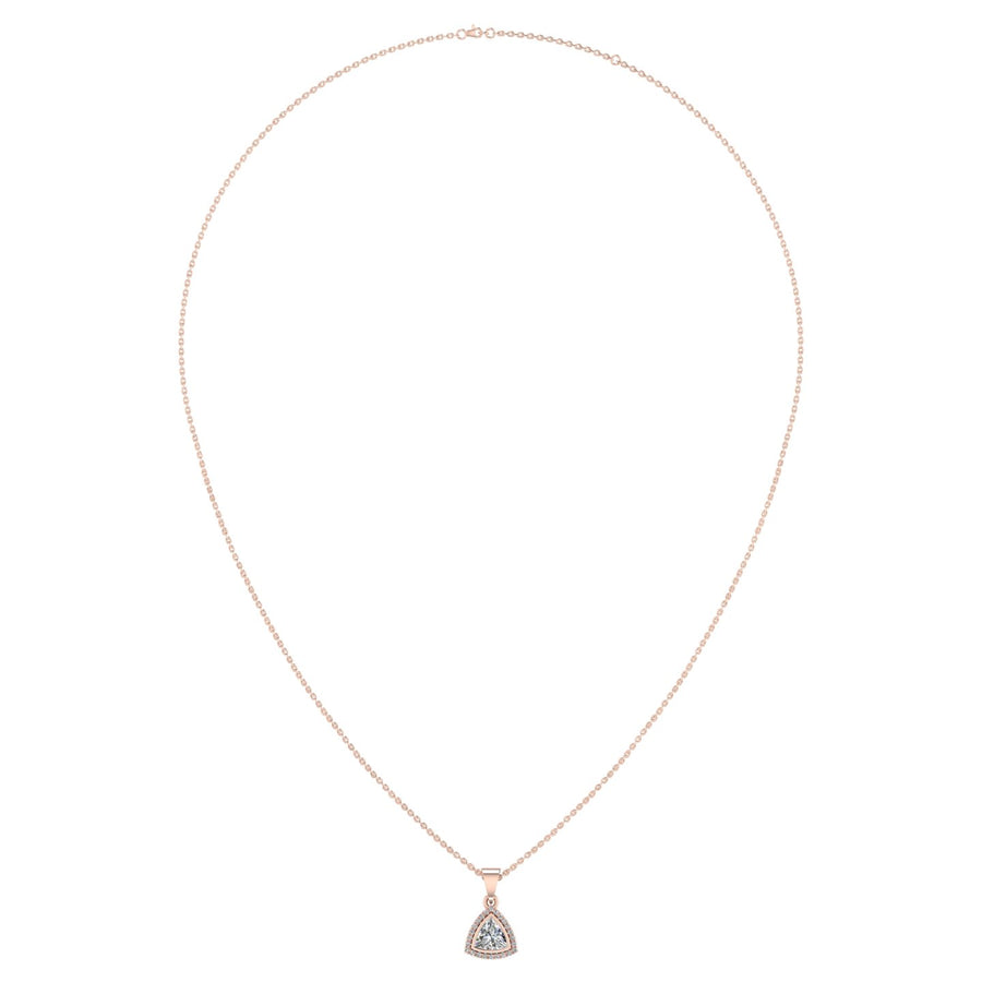 Divine Halo Pendant - Diamond Trillion