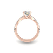 Love Helix Twisted Ring - Diamond Round