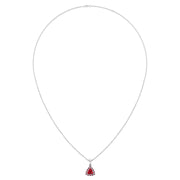 Divine Halo Pendant - Ruby Trillion