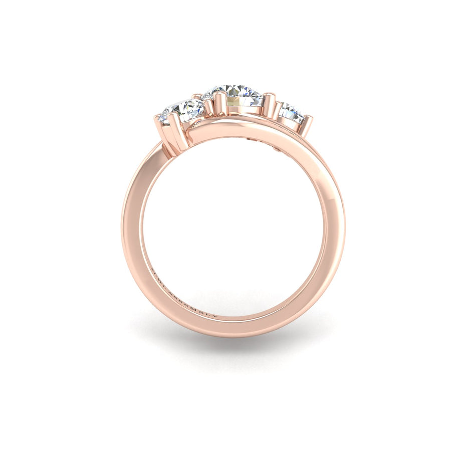 Triplice Three-Stone Ring - Diamond Round
