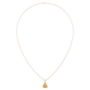 Divine Halo Pendant - Yellow Sapphire Trillion