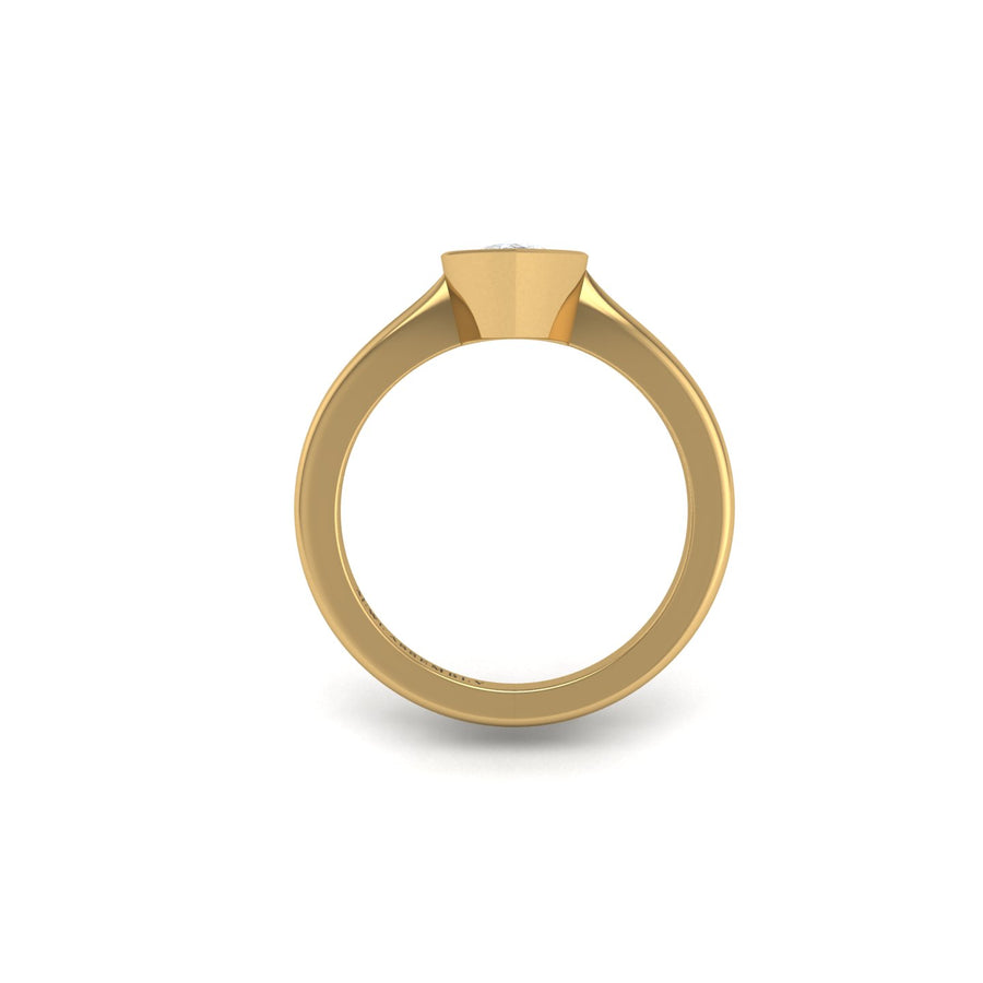 Drop of Love Bezel Pear Ring - Diamond Pear