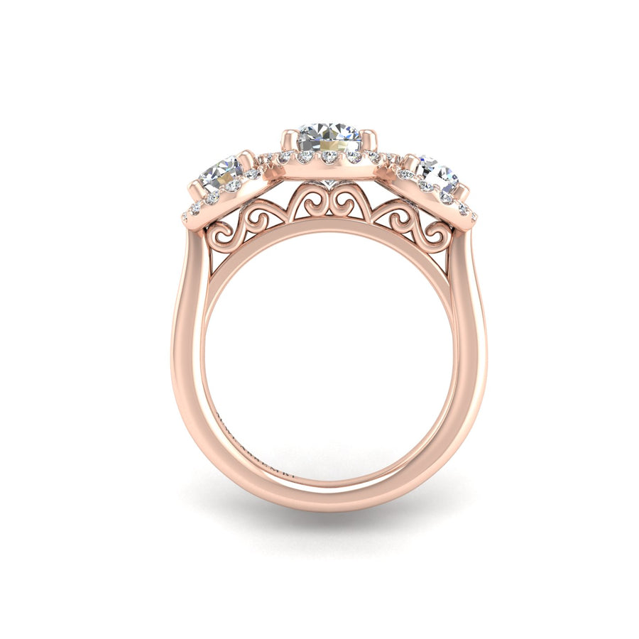 Crown of Love Garland Ring - Diamond Round