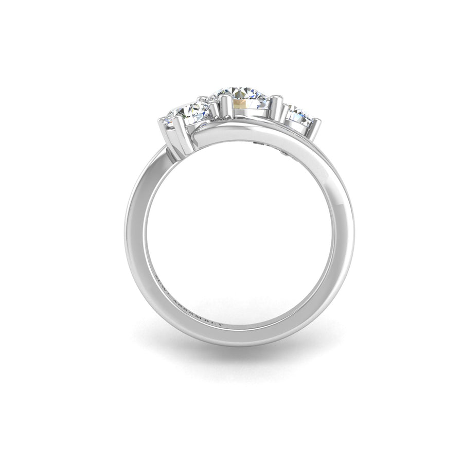 Triplice Three-Stone Ring - Diamond Round