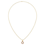 Divine Halo Pendant - Pearl-Ruby Round