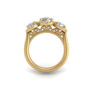 Crown of Love Garland Ring - Diamond Round
