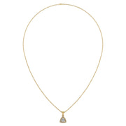 Divine Halo Pendant - Diamond Trillion