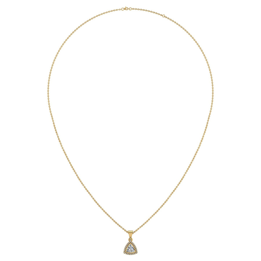 Divine Halo Pendant - Diamond Trillion