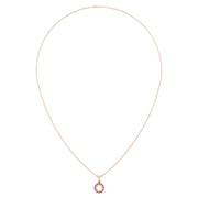 Divine Halo Pendant - Pearl-Ruby Round
