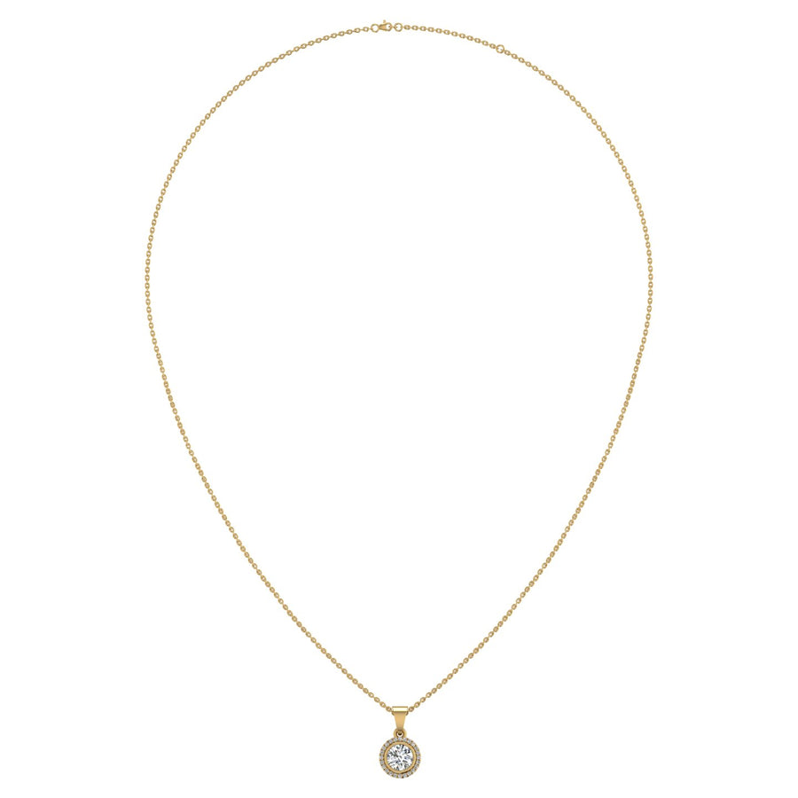 Divine Halo Pendant - Diamond Round