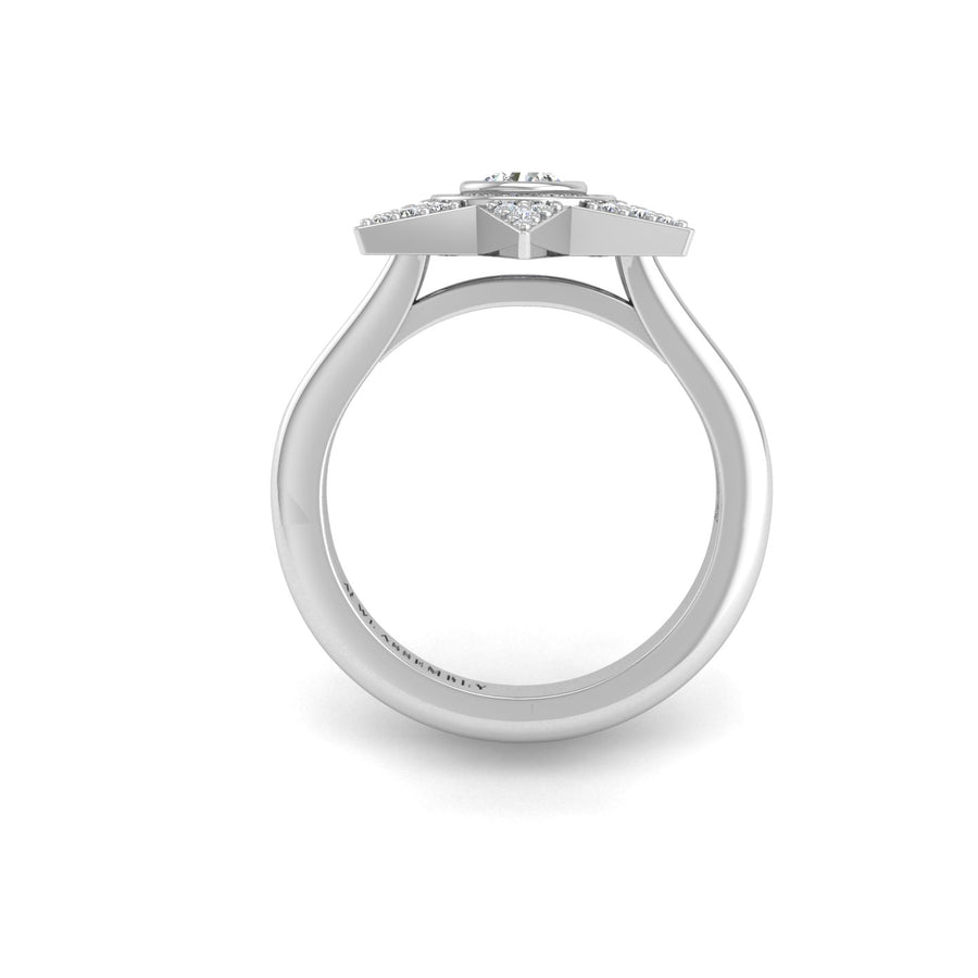 Starstruck Twinkling Star Ring - Diamond Round