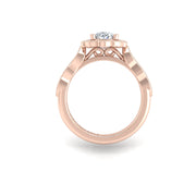 Key to my Heart Bridal Ring - Diamond Pear