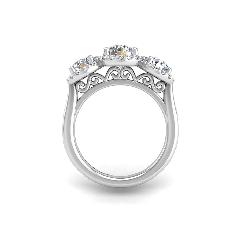 Crown of Love Garland Ring - Diamond Round