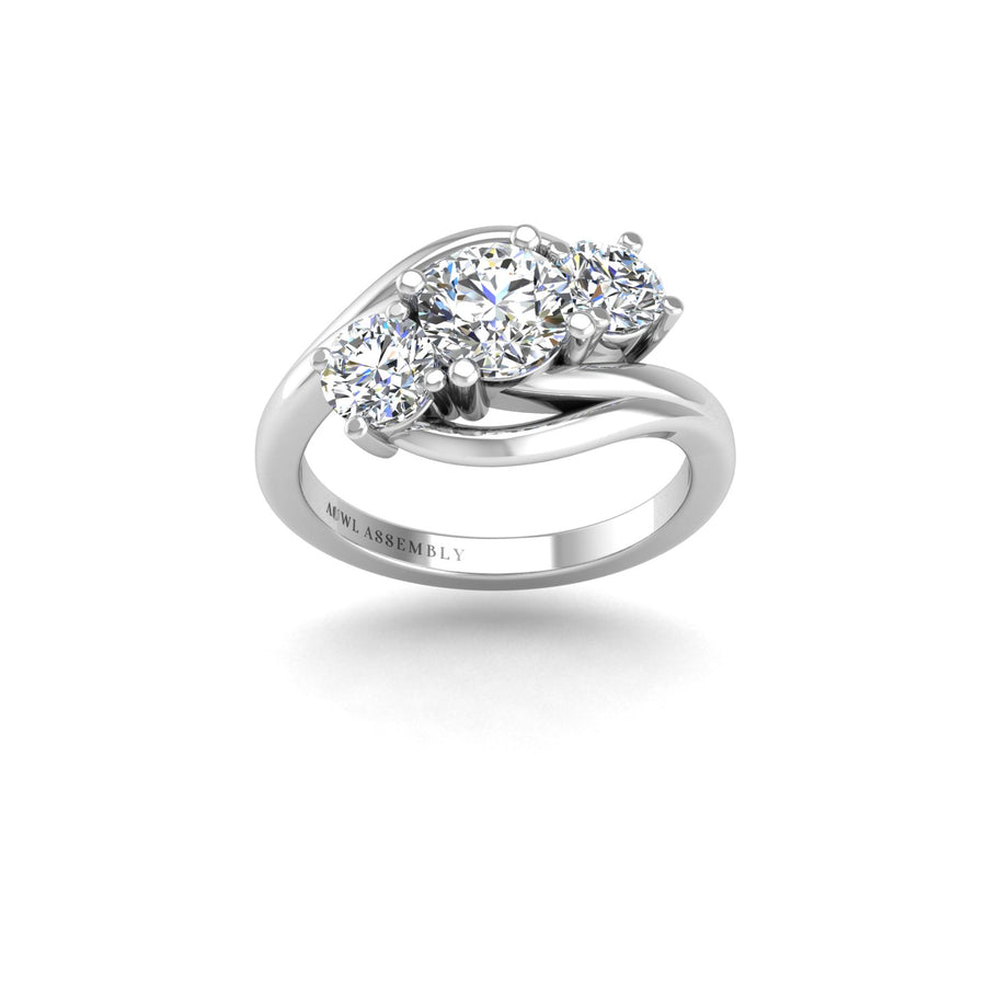 Triplice Three-Stone Ring - Diamond Round