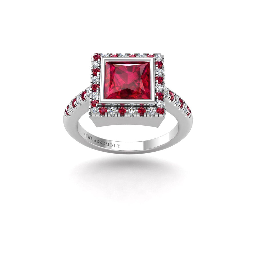 Starry Halo Ring - Ruby Princess