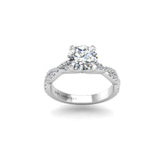 Love Helix Twisted Ring - Diamond Round