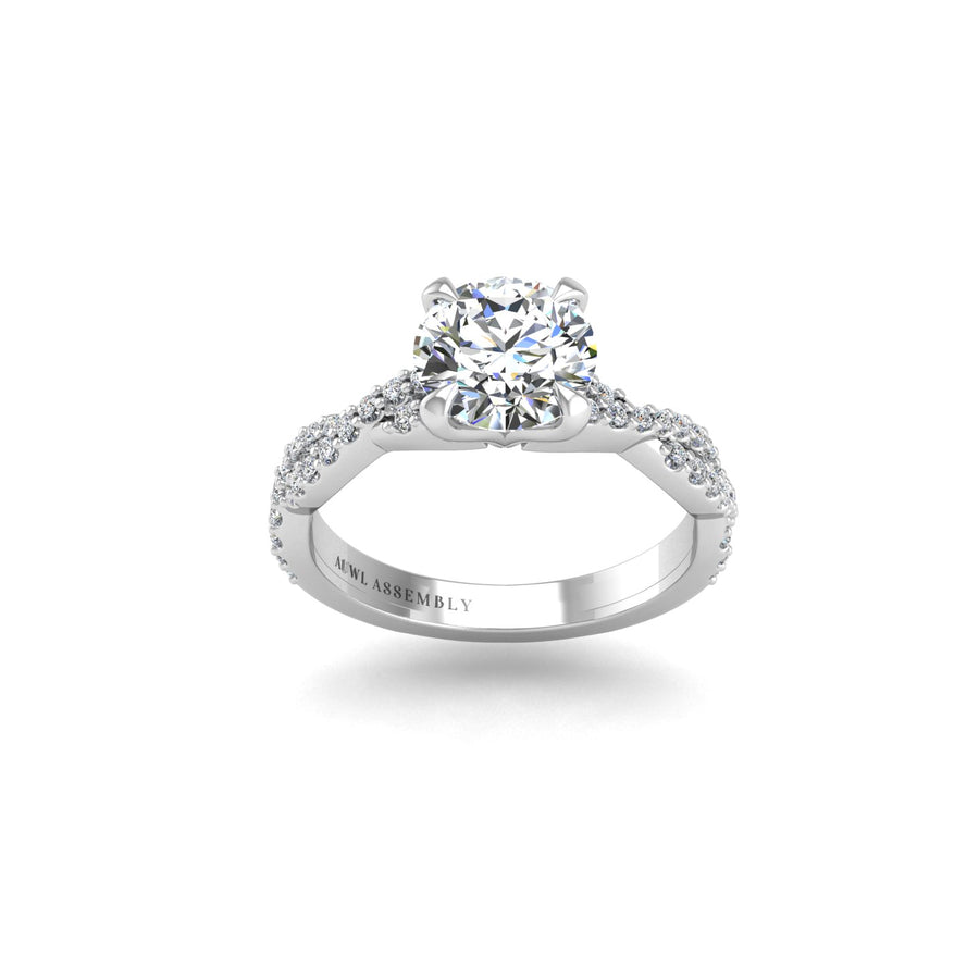 Love Helix Twisted Ring - Diamond Round