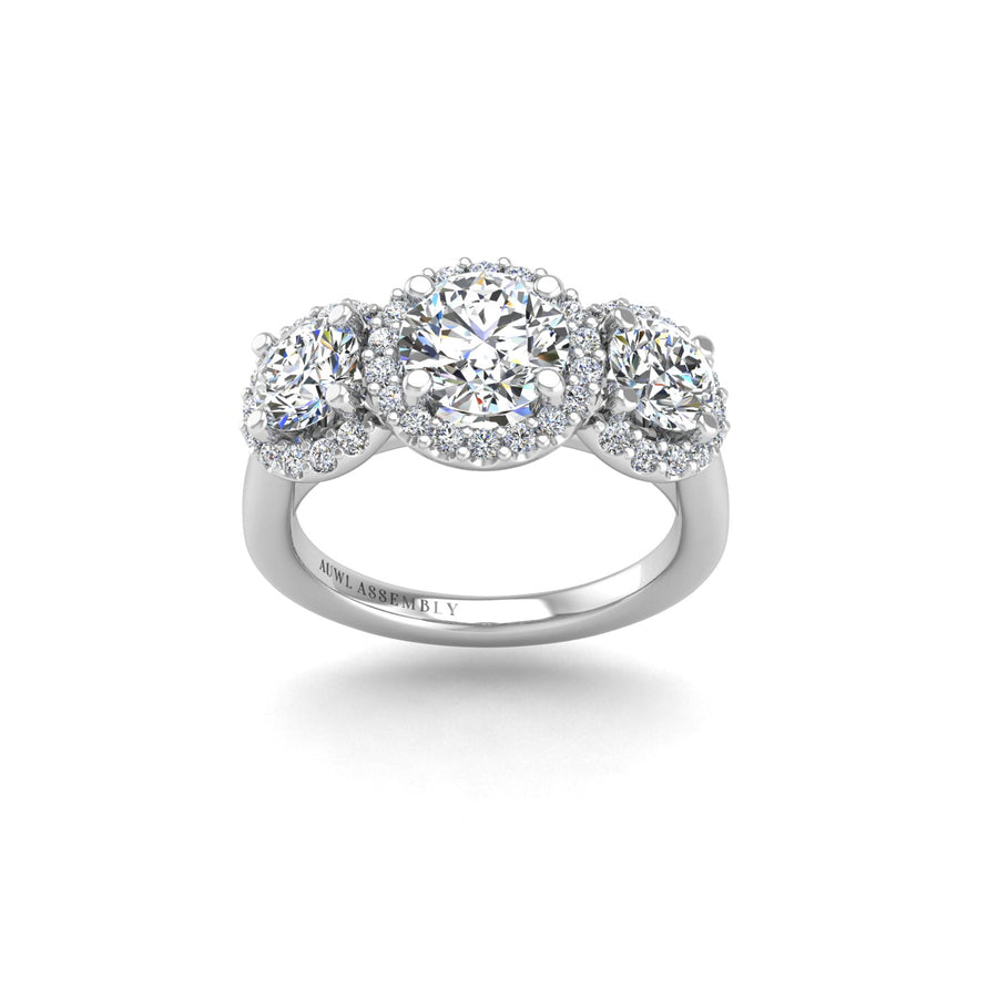 Crown of Love Garland Ring - Diamond Round