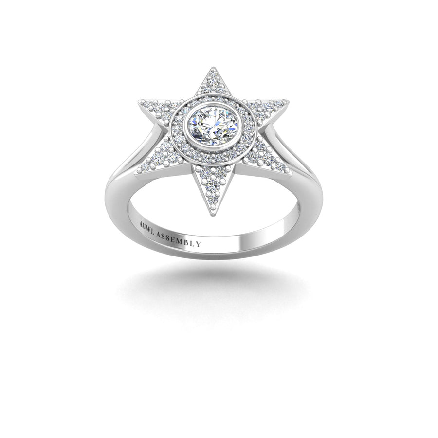 Starstruck Twinkling Star Ring - Diamond Round