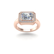 Belo Horizonte East West Ring - Diamond Emerald