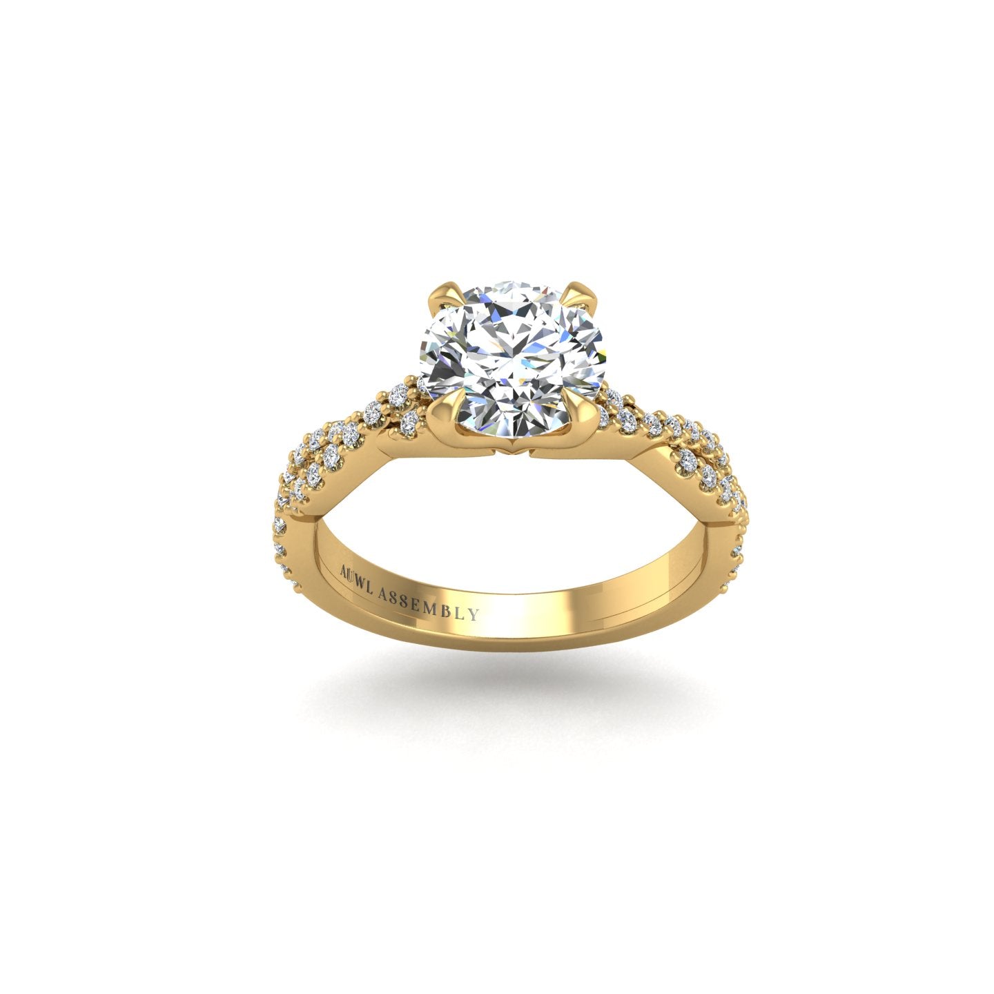 Love Helix Twisted Ring - Diamond Round