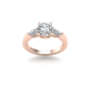 Then, Now and Forever Trilogy Ring - Diamond Round