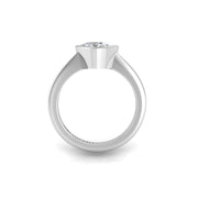 Celestial Solitaire Ring - Diamond Trillion