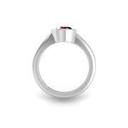 Celestial Solitaire Ring - Ruby Oval