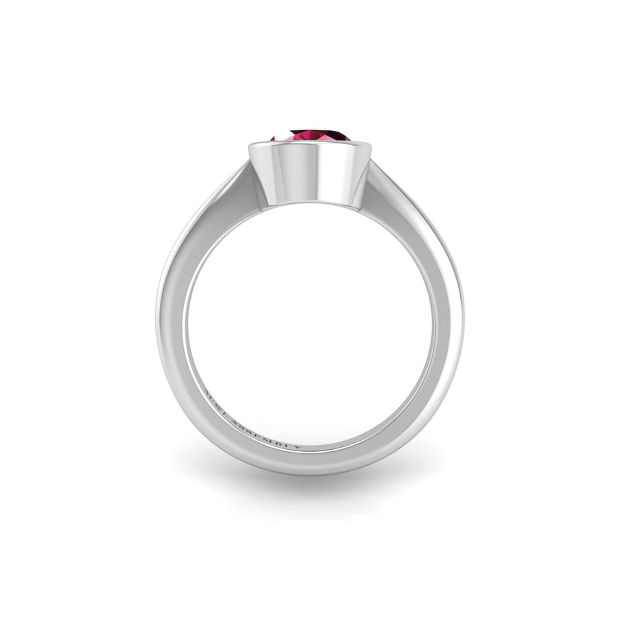 Celestial Solitaire Ring - Ruby Oval