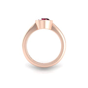 Celestial Solitaire Ring - Ruby Oval