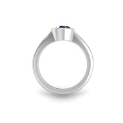 Celestial Solitaire Ring - Blue Sapphire Pear