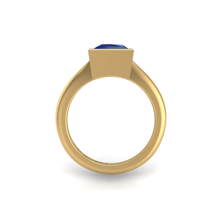 Celestial Solitaire Ring - Blue Sapphire Princess