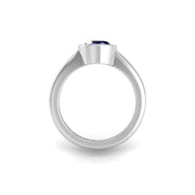 Celestial Solitaire Ring - Blue Sapphire Oval