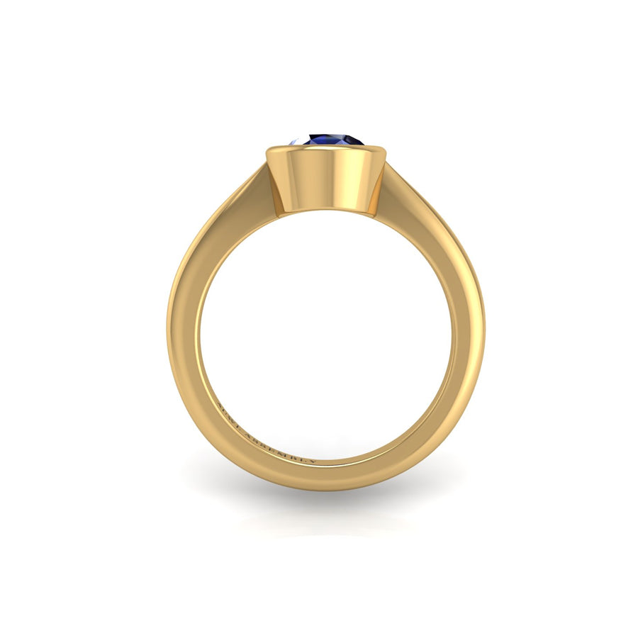 Celestial Solitaire Ring - Blue Sapphire Pear