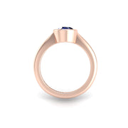 Celestial Solitaire Ring - Blue Sapphire Pear