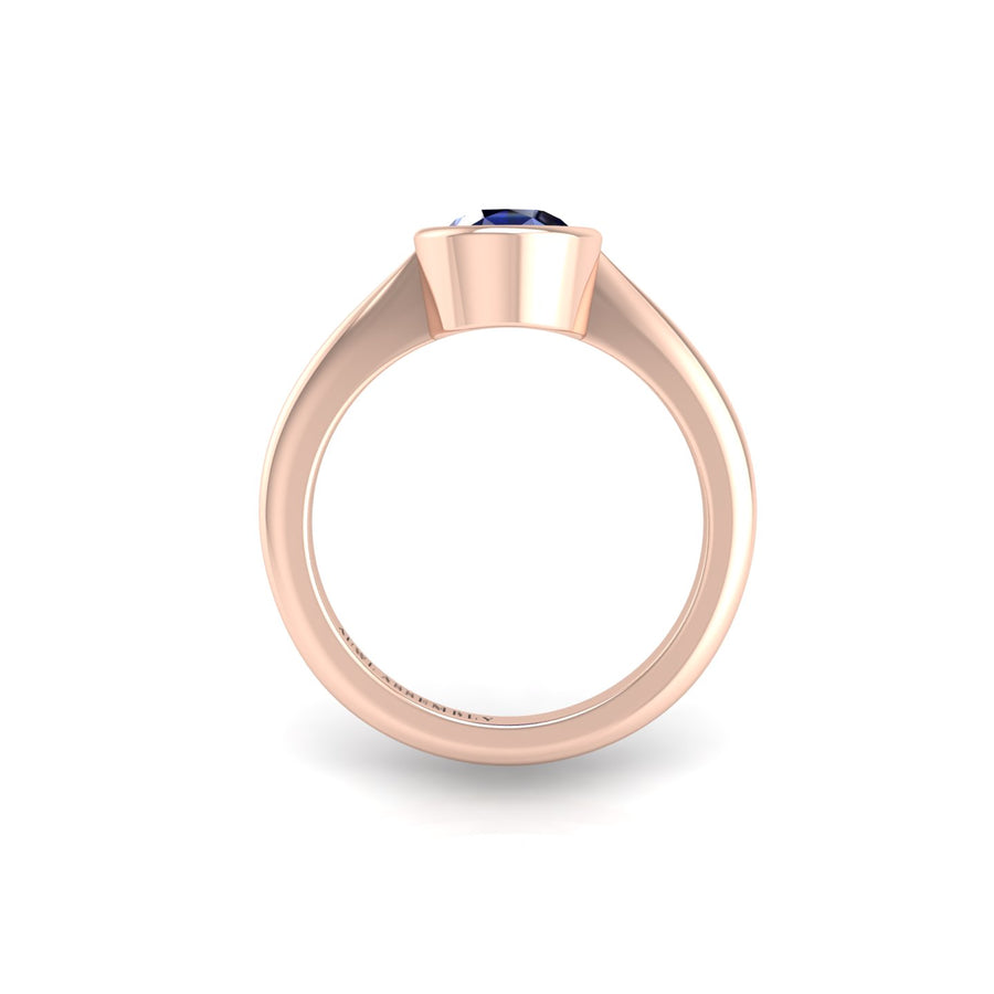 Celestial Solitaire Ring - Blue Sapphire Pear