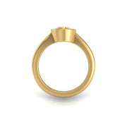 Celestial Solitaire Ring - Yellow Sapphire Oval