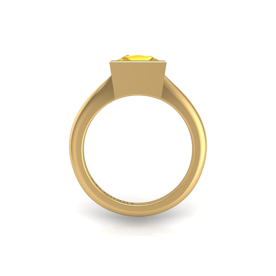 Celestial Solitaire Ring - Yellow Sapphire Princess