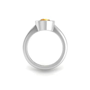 Celestial Solitaire Ring - Yellow Sapphire Round