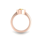 Celestial Solitaire Ring - Yellow Sapphire Round