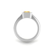 Celestial Solitaire Ring - Yellow Sapphire Emerald
