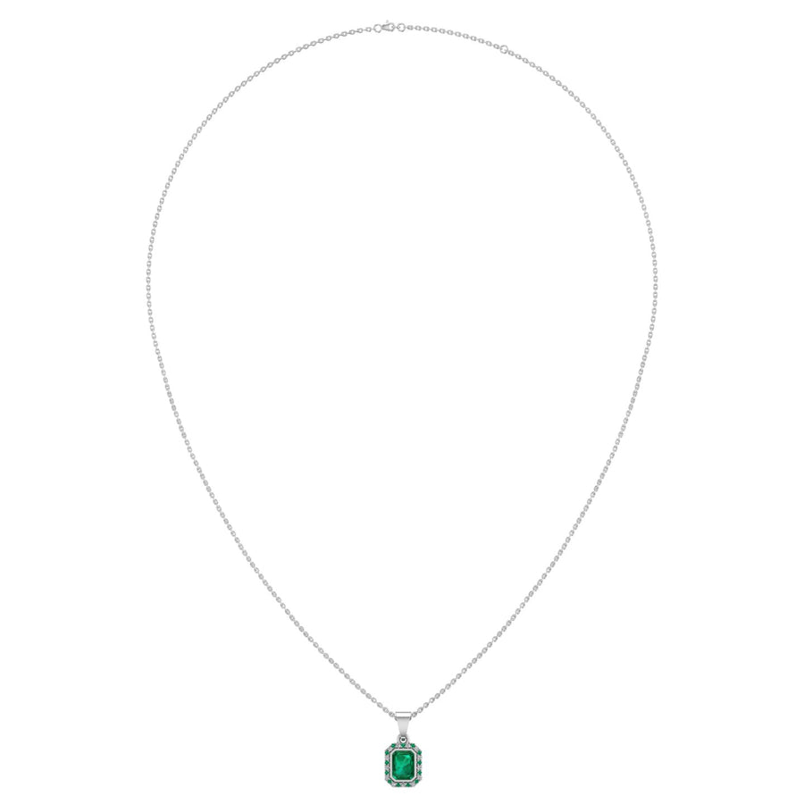 Divine Halo Pendant - Emerald Emerald