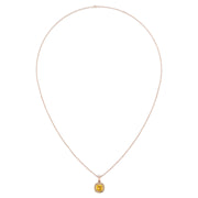 Divine Halo Pendant - Yellow Sapphire Cushion