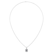 Divine Halo Pendant - Diamond Emerald