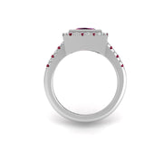 Starry Halo Ring - Ruby Princess