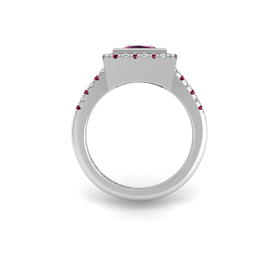 Starry Halo Ring - Ruby Princess