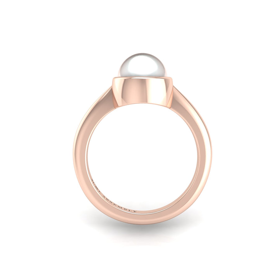 Celestial Solitaire Ring - Pearl Round